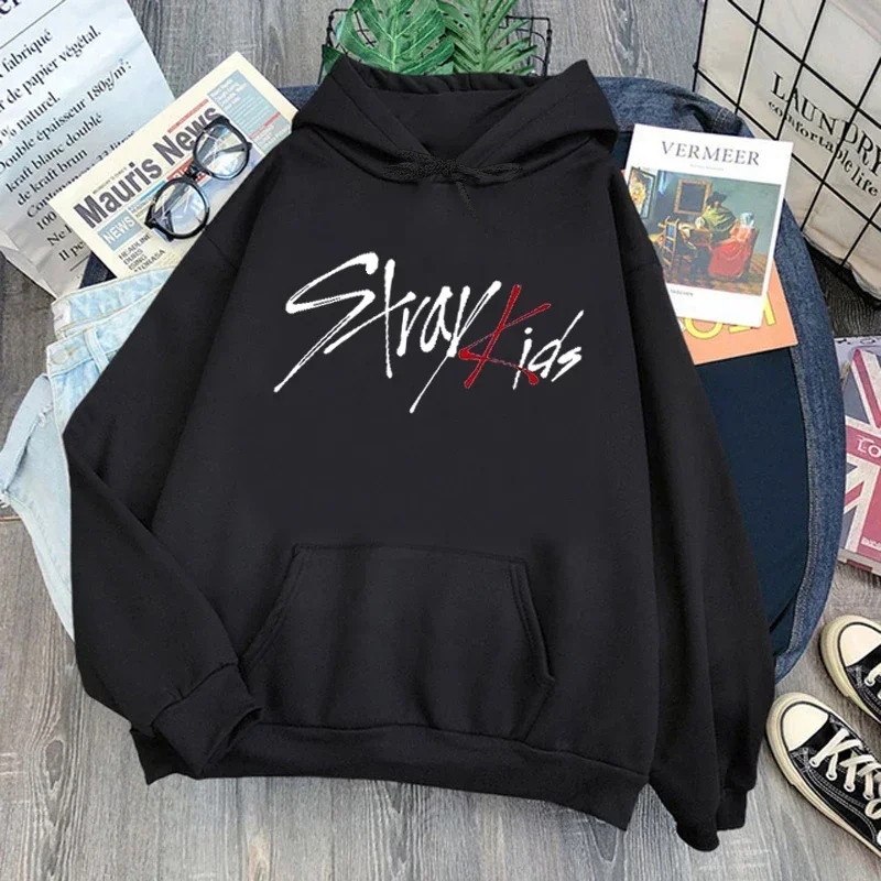 New Korea Stray Kids Cosplay Hoodies Women Cartoon Harajuku Gothic Tops Boys Girls Kpop Streetwear Clothes Women's Sweatshirts 6