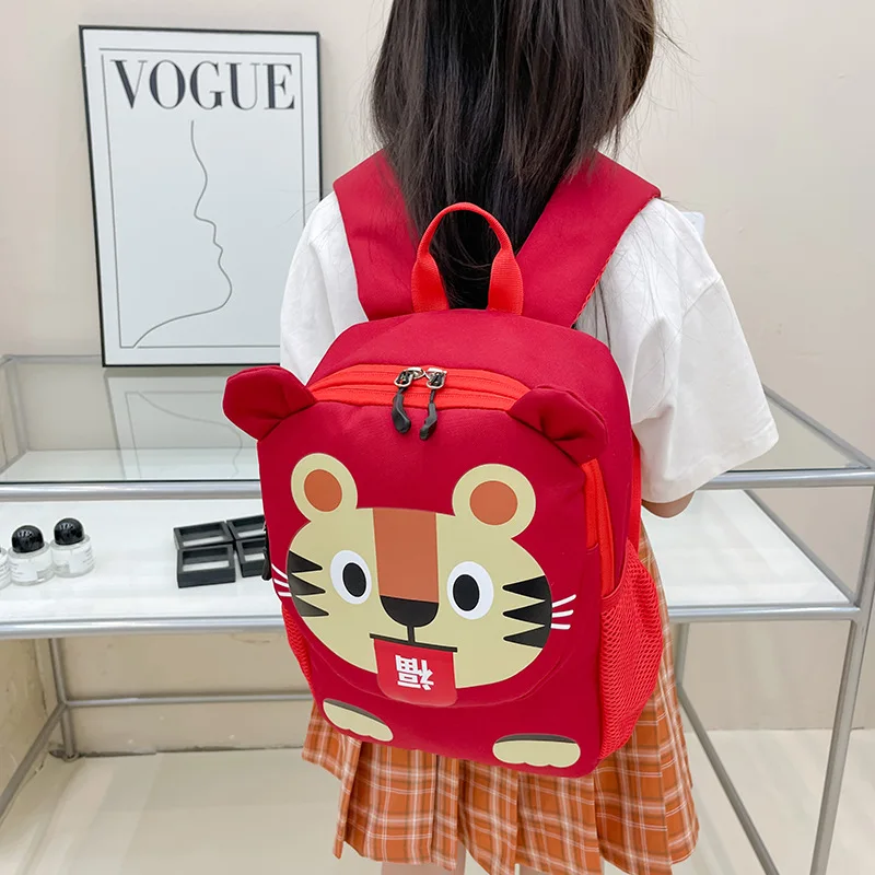 New Cartoon Fashion Little Tiger Children's School Bag Kindergarten Backpack for Boys and Girls Nylon Backpacks Large Capacity