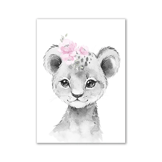 Personalized Animal Nursery Wall Art - Canvas Paintings