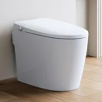 Non-electric Smart Bidet Toilet with Dual Bidet Nozzles Cleanse, Smart Toilet Built-in Pump for Power Flush,Map Flush 1000 Grams 1