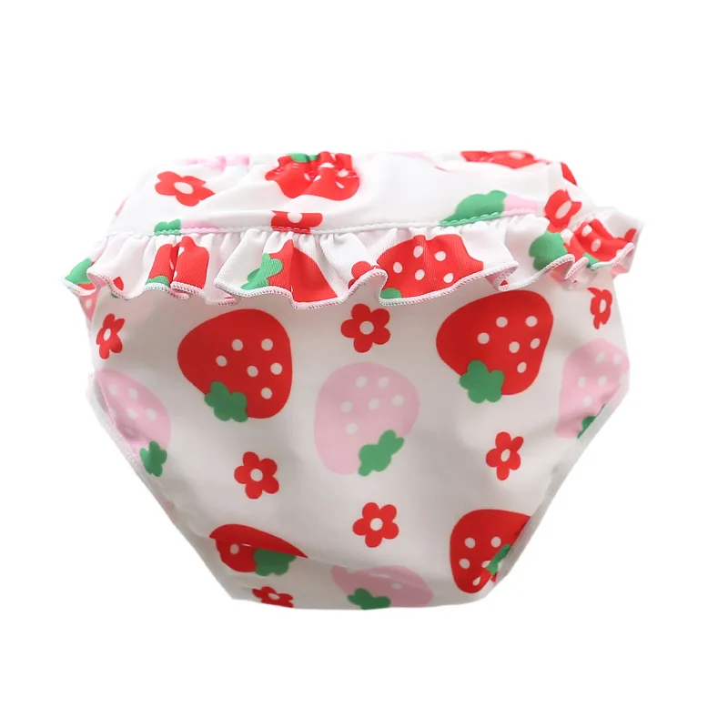 Infant Children Leak proof Swimming Nappies Newborn Baby High Waist Swimming Trunks Baby Boys Girls Cartoon Printed Swim Diapers 3