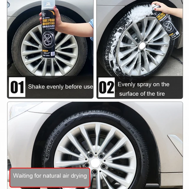 Tire Shine Spray Wheel Cleaner Rim Cleaner For Car Tire Shine Rim Cleaning  Supplies 650ml Car Tire Shine Spray Cars RVs SUVs - AliExpress