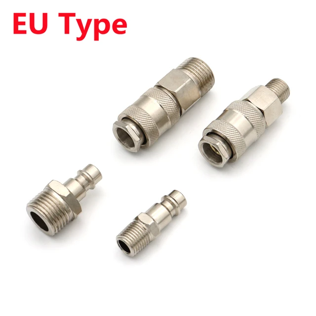 Raccord pneumatique de type européen standard, connecteur de couplage  rapide, couremplaçant pour compresseur d'air, tuyau cannelé, 6mm, 8mm,  10mm, 2 pièces - AliExpress