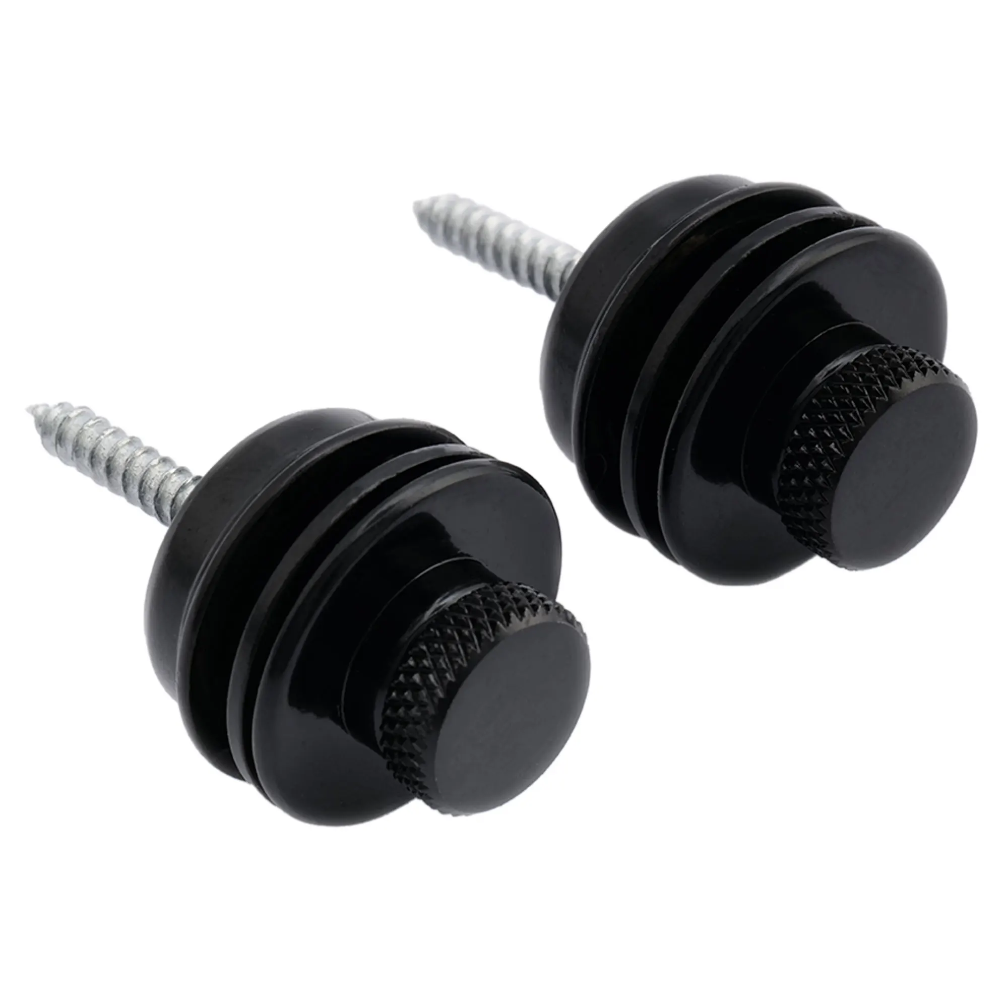 Musiclily Metall-Gitarren-Verriegelungsgurt mit flachem Kopf, Schlösser und Knöpfe, Straplocks für elektrische Akustikgitarre oder Bass (2er-Set) – Detail 2