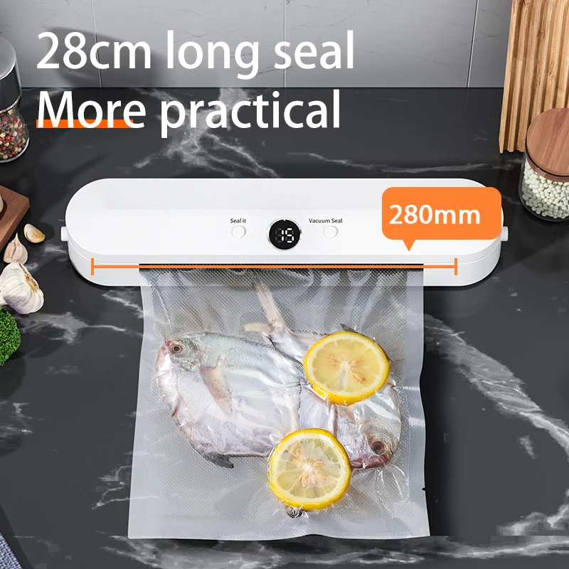 2024 Automatic Vacuum Sealer Packaging Machine Food Vacuum Sealer With Free 10pcs Vacuum bags Household Vacuum Food Sealing 3