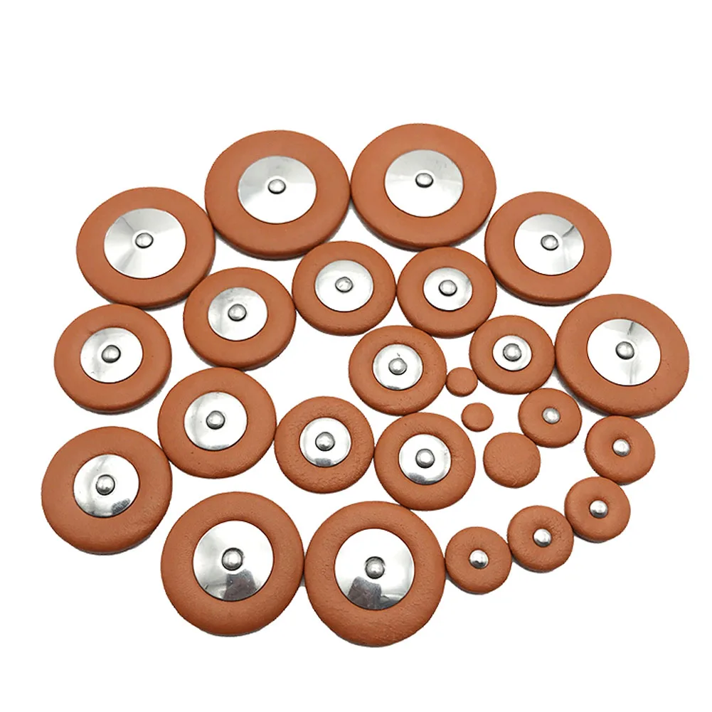 25pcs Professional Leather Tenor Saxophone Pads Leather Saxophone Pad Replacement Woodwind