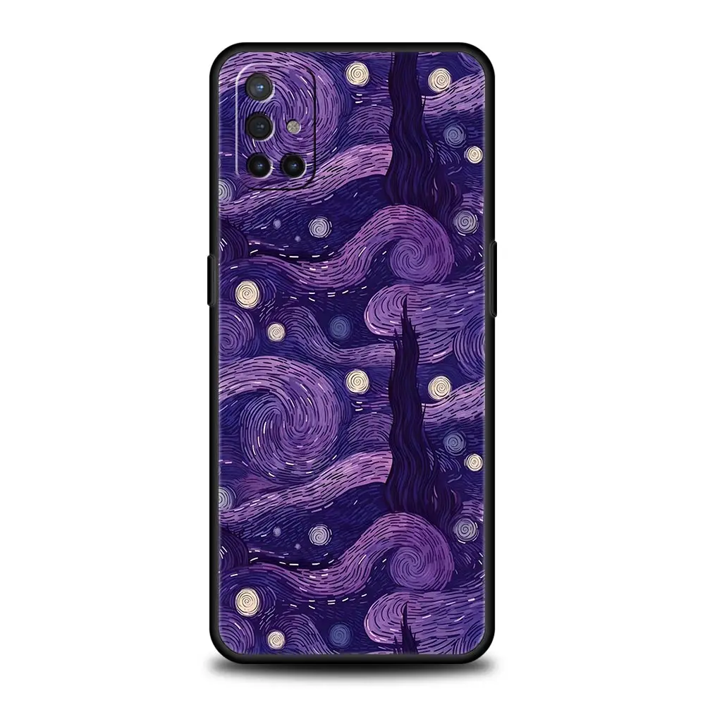 Cartoon Print Soft Black Phone Case Cover