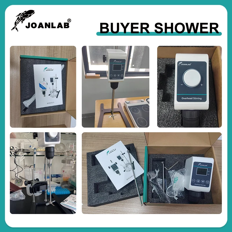 JOANLAB Overhead Stirrer Digital Display Electric Mixer Stirrer Laboratory Adjustable Height 5/10L 1200rpm 110/220V electric stirrer