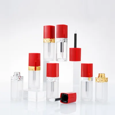 

5ML 10/30/50 pcs Empty Lip Gloss Bottle,Pink cap DIY Plastic Lipgloss Tube,Beauty cosmetic packing container