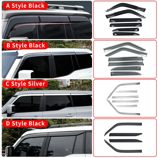 Rear Window Triangle Plates For Toyota Land Cruiser 250 2024-2025 - Carbon Fiber Style