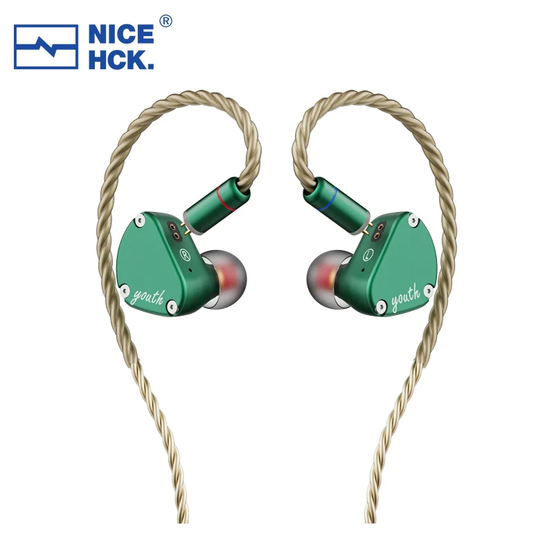 

NiceHCK Youth Earbud 8.8mm Beryllium Plated Diaphragm Dynamic HIFI Audio Earphone Studio Music Headset Detach 2pin IEMS Lofty