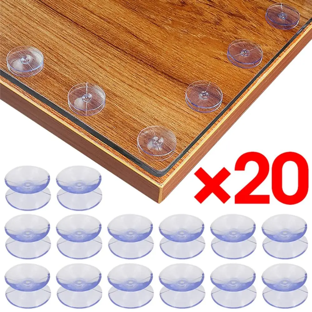 

20Pcs Vacuum Double-Sided Suction Cup Top Spacer PVC Transparent Vacuum Suckers Without Trace Reusable Sucker Pad Kitchen