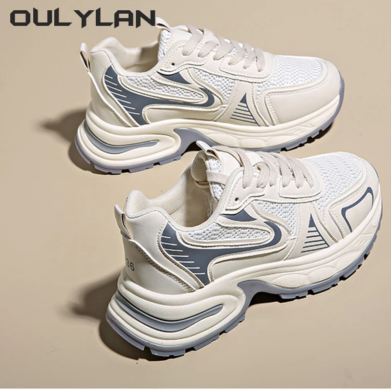 Thick Sole Shoes Women's Sports Running Shoes Spring Casual Ladies Fitness Vulcanize