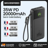 【CCC】MOVESPEED P20 Batterie externe en forme de lame 20000mAh 35W Charge rapide Powerbank Chargeur externe pour iPhone 17Pro Samsung 1
