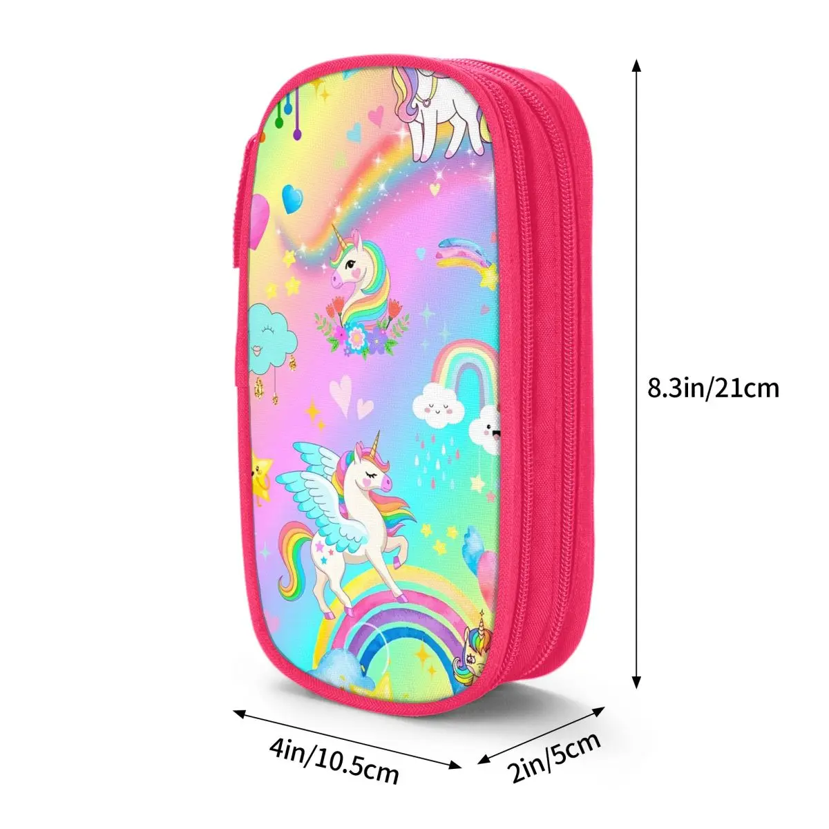 New Unicorn Cartoon Rainbow Pencil Case Pencilcases Pen Box For Girls Boys Big Capacity Pencil Bags Students School Stationery