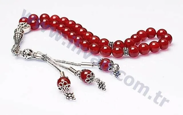 

IQRAH Agate Stone Rosary (925 carat Silver)