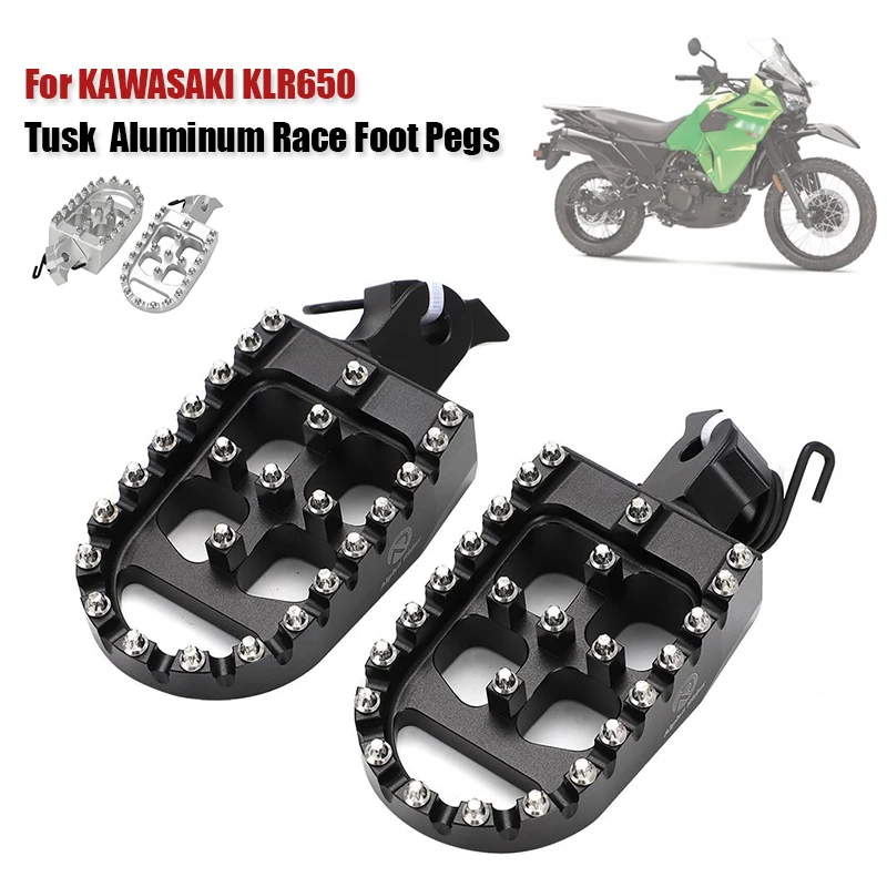 KLR650TuskBilletRaceFootPegsWithSpringsforKawasakiKLR650