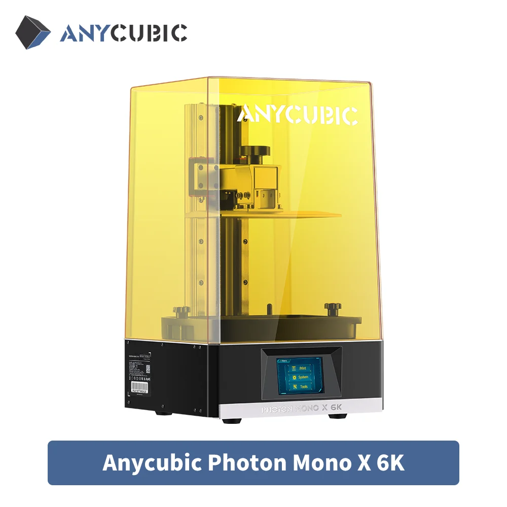 ANYCUBIC Photon Mono X 6K, Imprimante 3D Résine LCD 6K, Écran Monochrome  9,25, Résolution HD 5,760 x 3,600px 6K, Taille d'impression 197x122x245mm