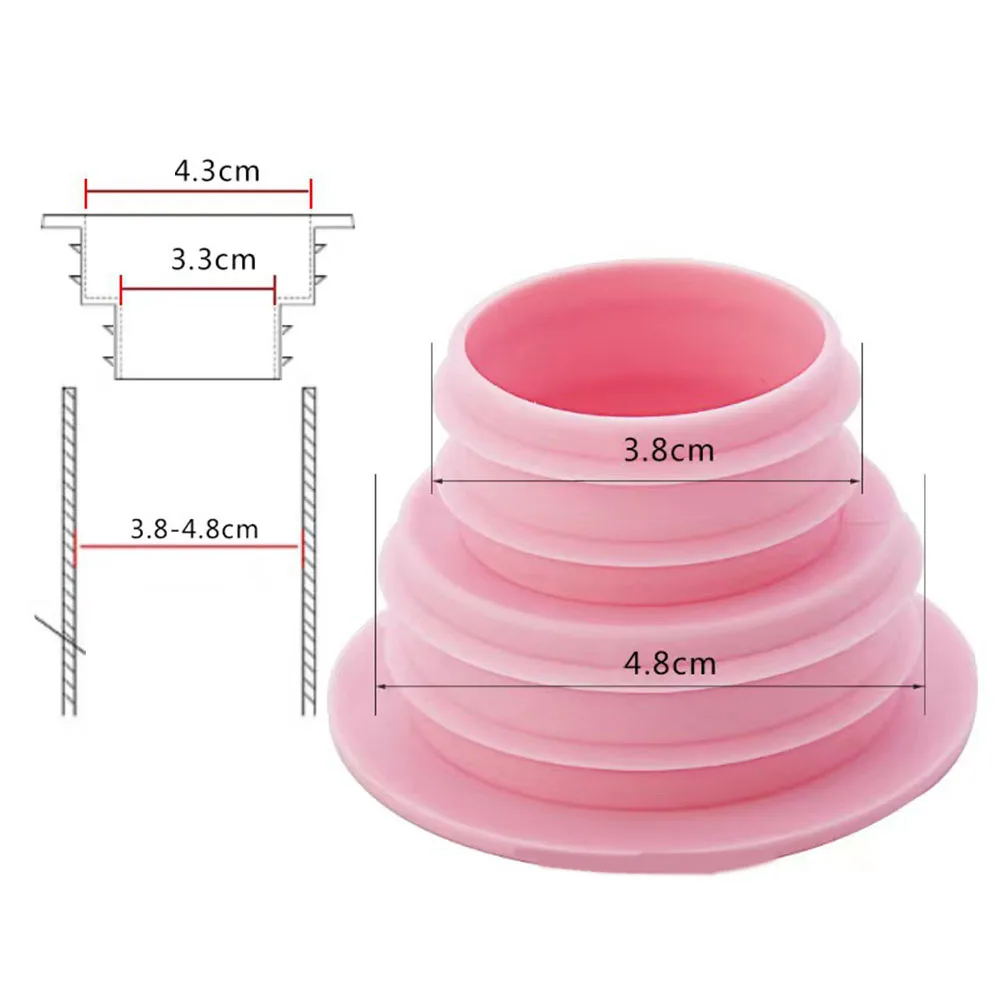 Drain Pipe Hose Silicone Plug Washing Machine Drain Hose Sealing Plug Kitchen Pipe Sewer Seal Ring Bathroom Bathtub 4Pcs bathroom accessories sewer seal ring shower drain plug
