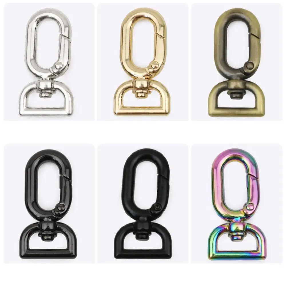 

Multicolors Plated Gate Buckle New 10/12mm Zinc Alloy Purses Handbags Carabiner Spring Oval Ring Outdoor Tool