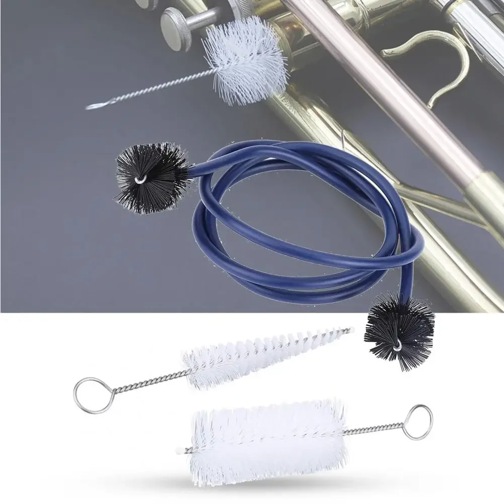 Trumpet Maintenance Kit Bendable Grasp Snake Brush Mouthpiece Brush Cornet Cleaning Kit Musical Instrument Accessories 1 Set trumpet cleaning kit