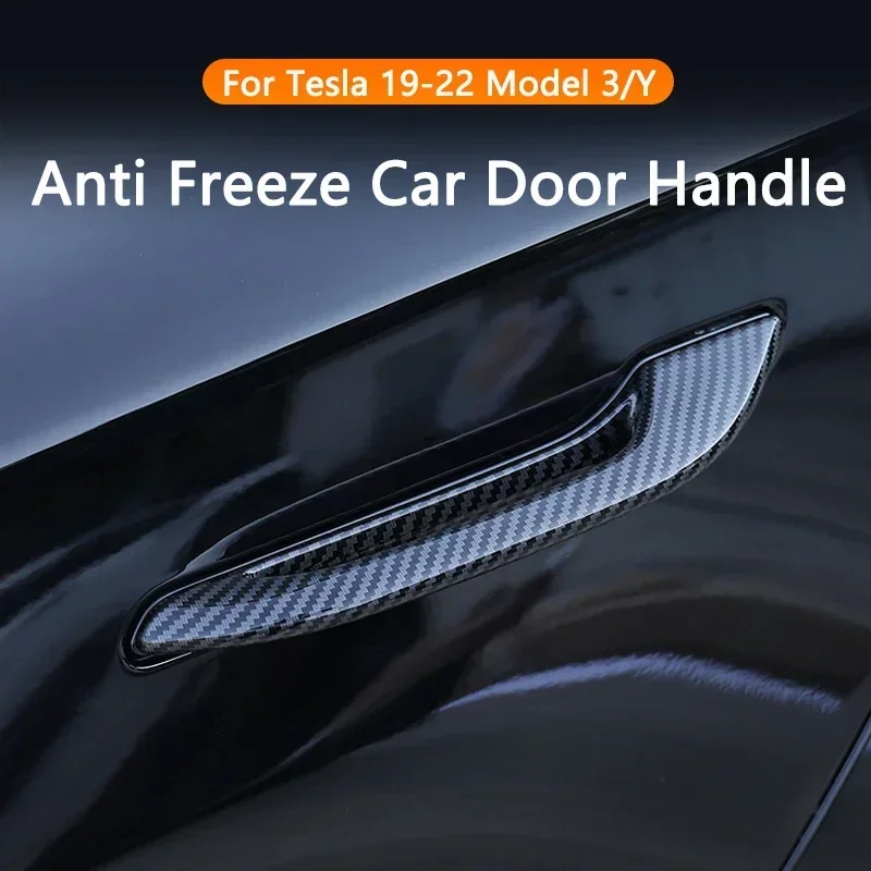 Car Antifreeze Door Handle for Tesla Model Y Launch/3/3+ Highland 2025 Frost Proof Door Handle Patch Cover Car Accessories