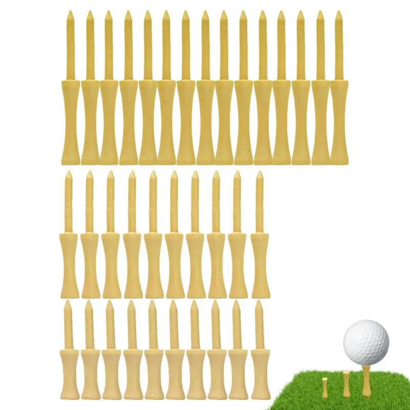 

Golf Tees 35pcs Unbreakable Golf Tees Stay Balanced Reduce Friction Stable Durable Natural Professional Golf Tees