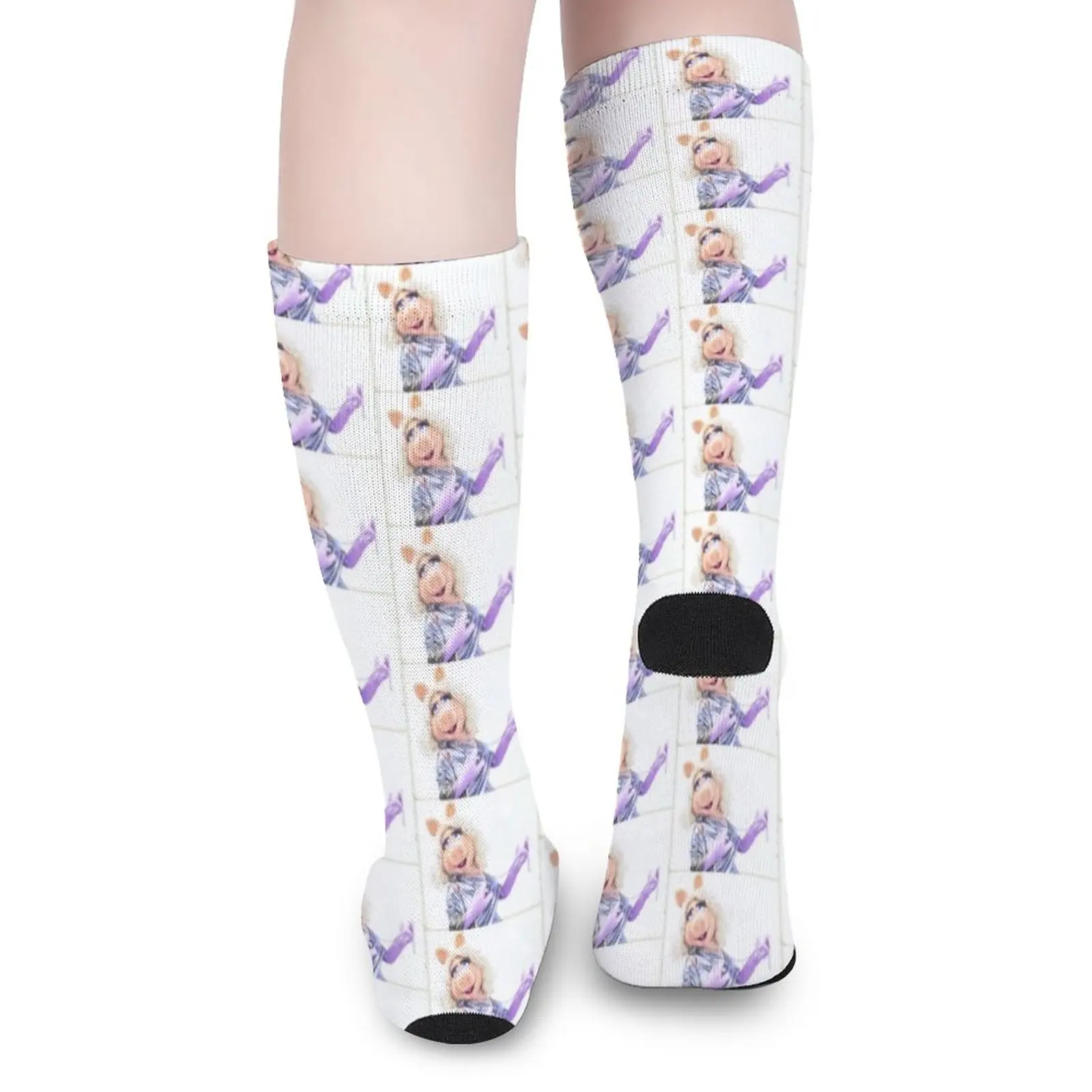 Miss Piggy wearing foil Socks Compression stockings sports stockings man