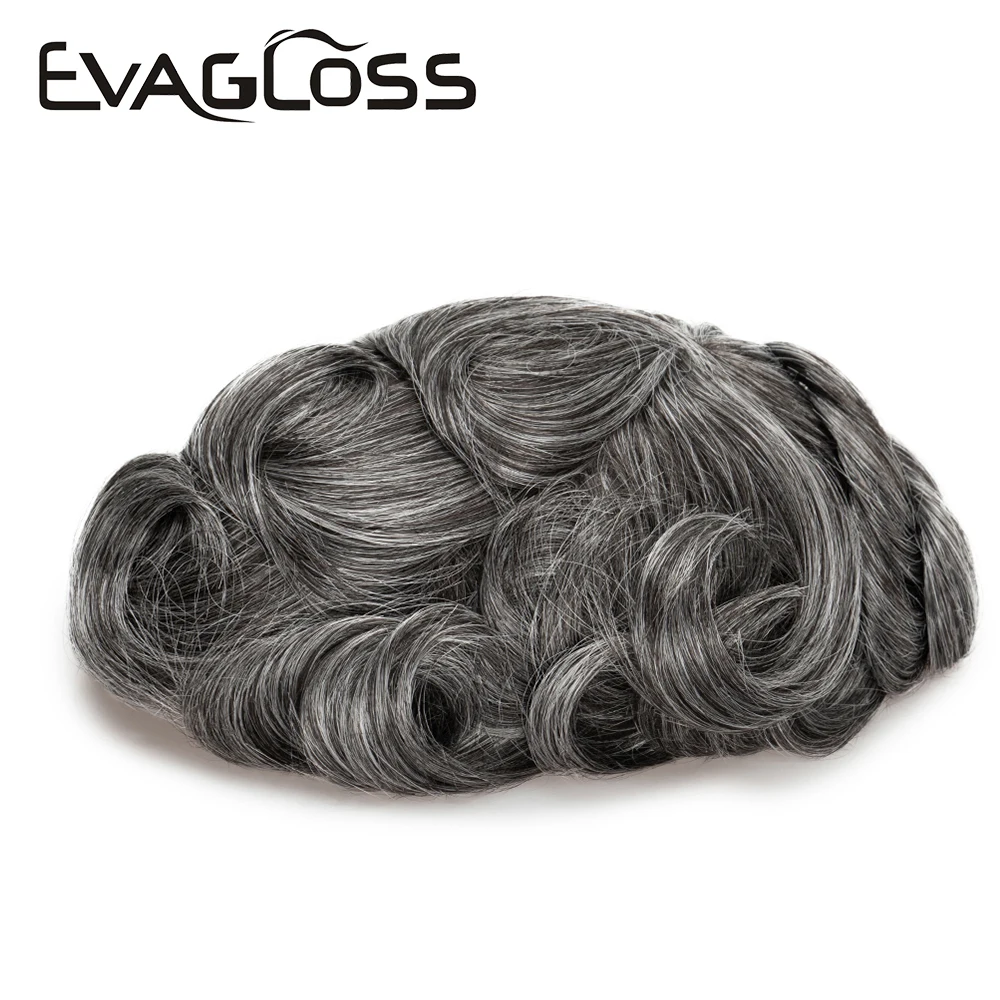 Breathable Lace Men's Capillary Prothesis Durable Australia Style Toupee Men Human Hair Prosthesis Replacement System for Men 5