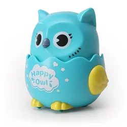 Interactive Wind - Up Owl Shaped Toy for Kids - Perfect Birthday or Christmas Gift (Blue)