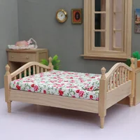 Maison de poupée créative 1/12, Mini lit, ornement, meubles de chambre à coucher, modèle de jouet, décoration DIY, beau jouet en bois fait à la main, cadeau 6