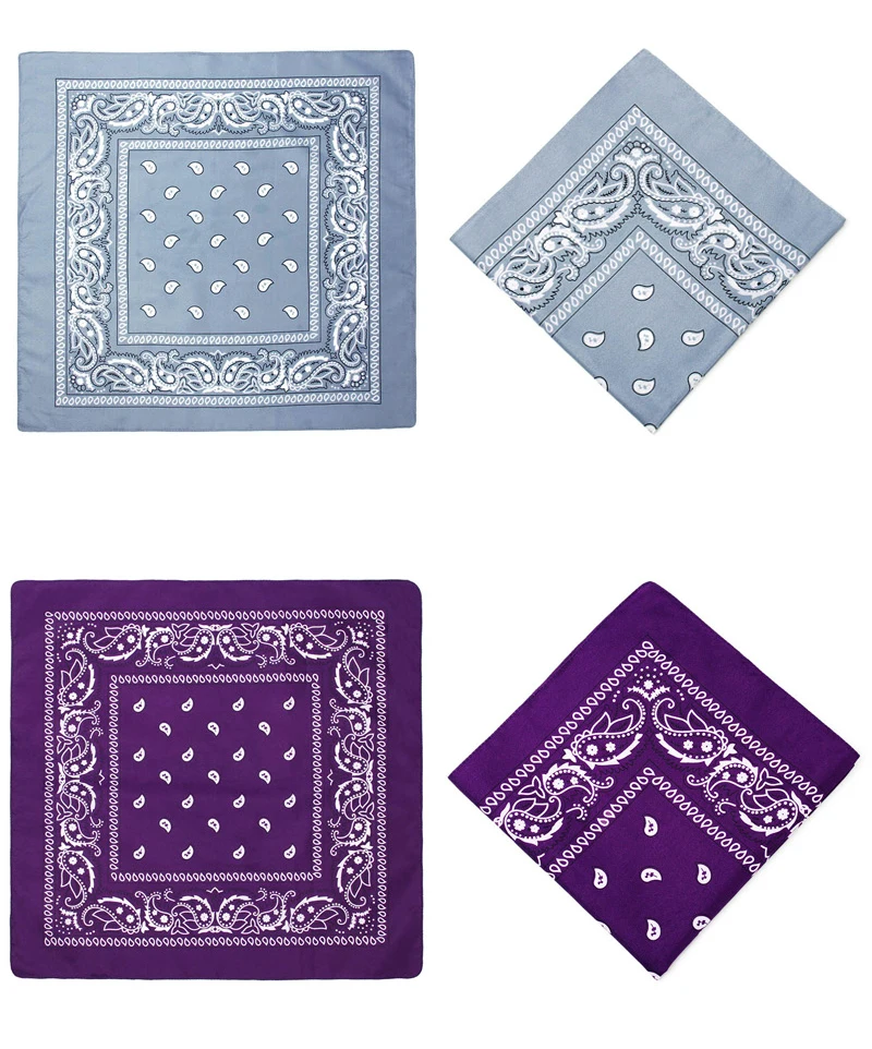 Unisex Männer Frauen Bandana Haarband Cowboy Herren Biker Sport Kopfbedeckung Handgelenk Haarwickel Paisley Kopfwickel Quadratischer Schal – Detail 5
