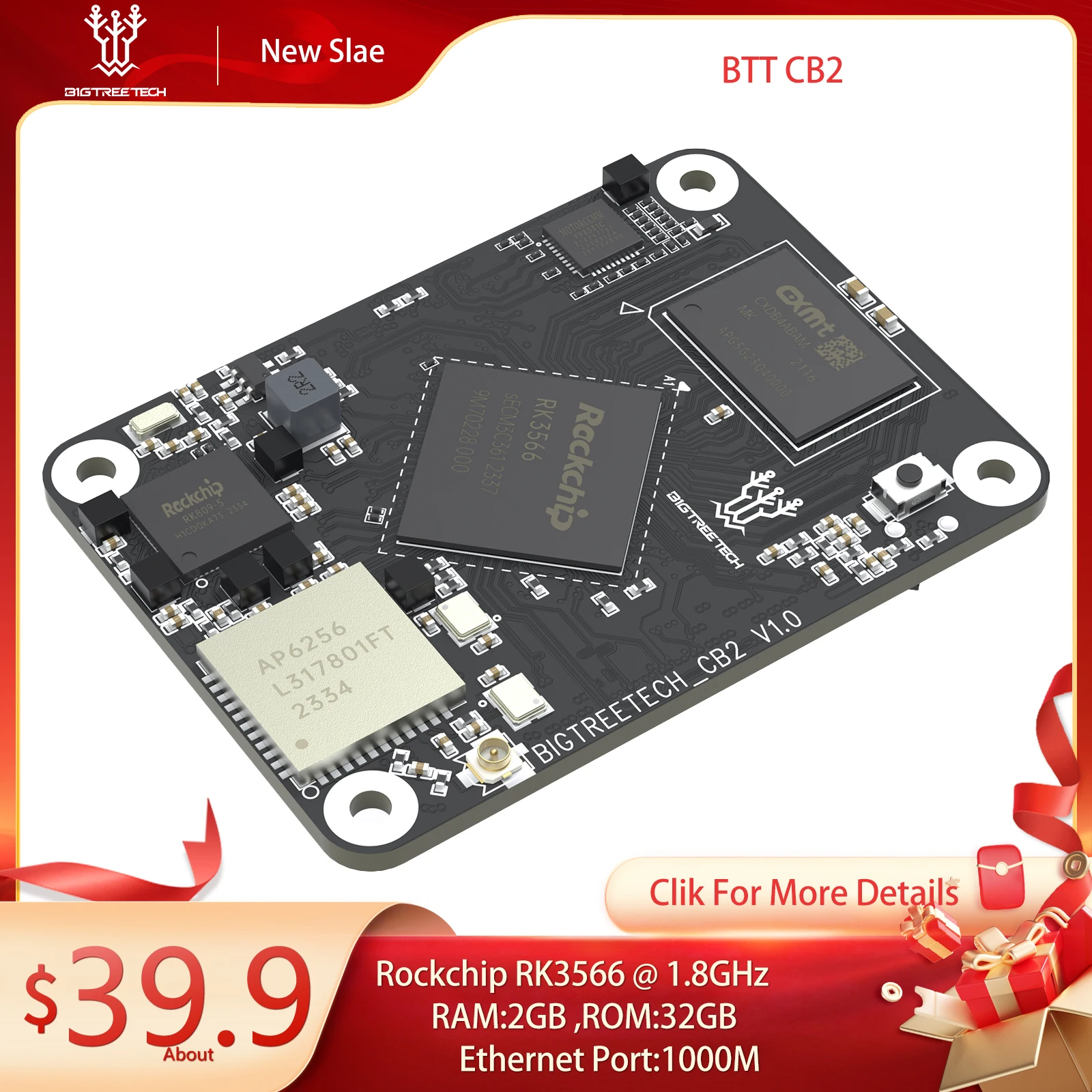 BIGTREETECH BTT CB2 Core Board SKR MINI E3 V3.0 Manta M8P para piezas de impresora 3D Klipper VS Raspberry Pi 4/3B para Voron