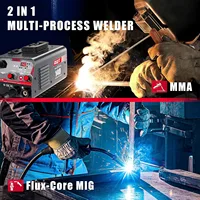 MIG Welder 140Amp, Flux Core MIG Welder/Stick 2 in 1 Welding Machine, Welder Machine 110V With Synergy IGBT Inverter 2