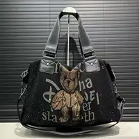 Sac à main ours en peluche pour femmes, bijoux en diamant à la mode, sac à bandoulière mignon de grande capacité, personnalisé, élégant et brillant 2