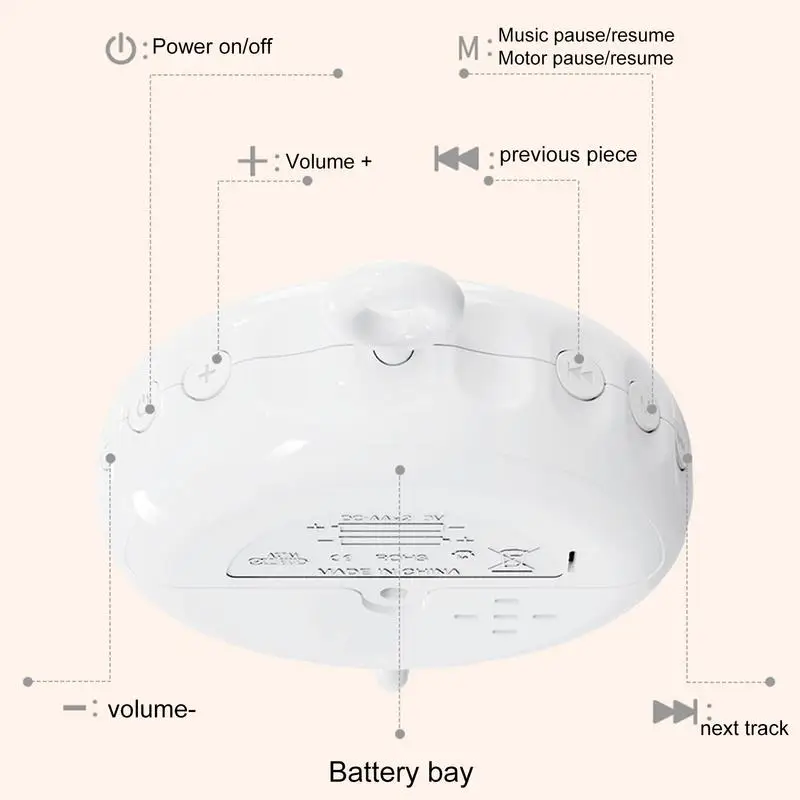 24 Songs Rotary Baby Mobile Crib Bed Bell Toy Crib Mobile Musical Box Electric Autorotation Music Box Baby Educational Toys