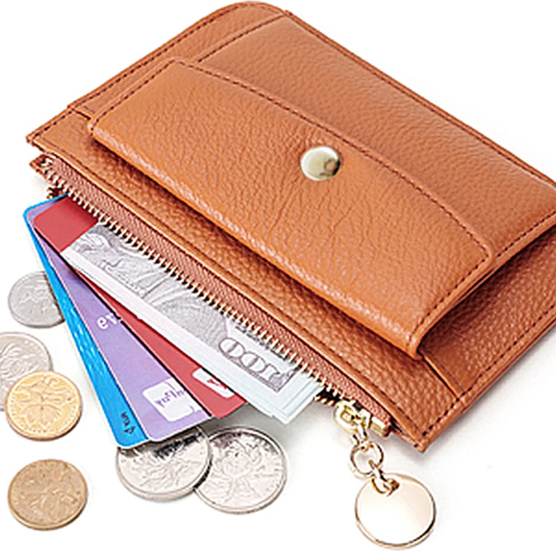 

Small Leather Female Purse Women Simple Wallets Mini zipper Solid Multi-Cards Holder Coin Short Wallets Slim Wallet Zipper Hasp