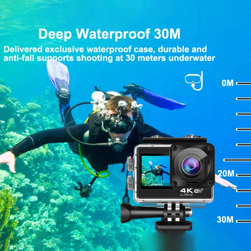 Diving Action Camera 4K Go Pro Bike Fotocamere Digitali Mini Photo Consumer Electronics