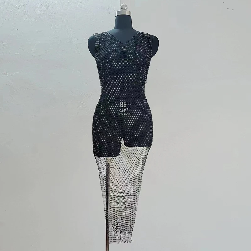 chinese dress ladies Final Sale Plus Size Off the Shoulder Fishnet Midi Dress with Slit Bel –  Chic And Curvy main image 1