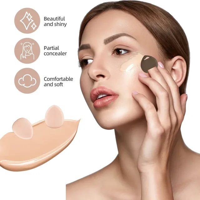 20/40Pcs Makeup Brushes and Sponges Set, Brown Makeup Puff, Beauty Egg, Headband, Wristband Remover Kit, Makeup Tool, Gift,