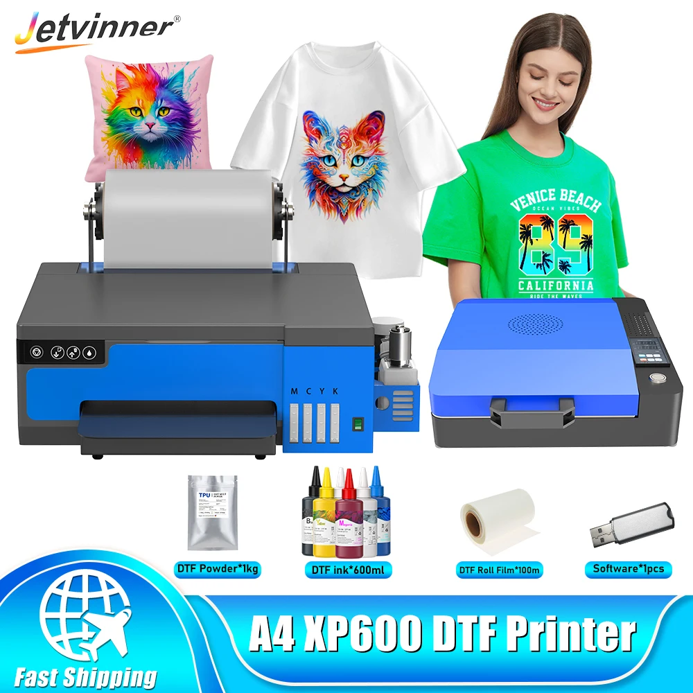 엡손 XP600 DTF 전송 프린터 A4 DTF 프린터, 티셔츠 인쇄기, 필름 a4 impresora dtf, 모든 텍스타일