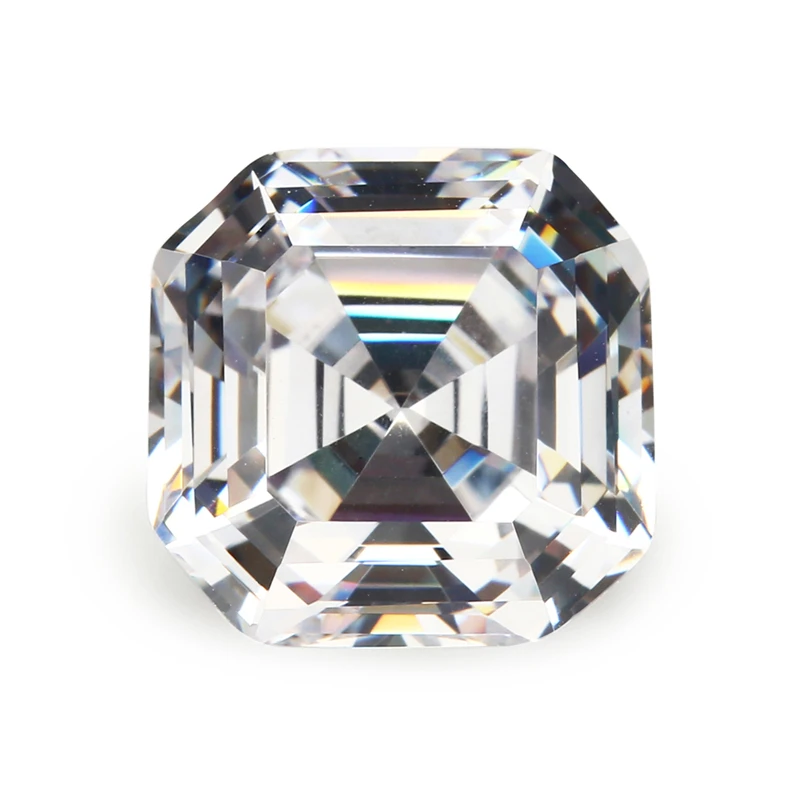 

Size 3x3~12x12mm Square Shape Asscher Cut White 5A Loose Cubic Zirconia Stone Synthetic Gems For Jewelry