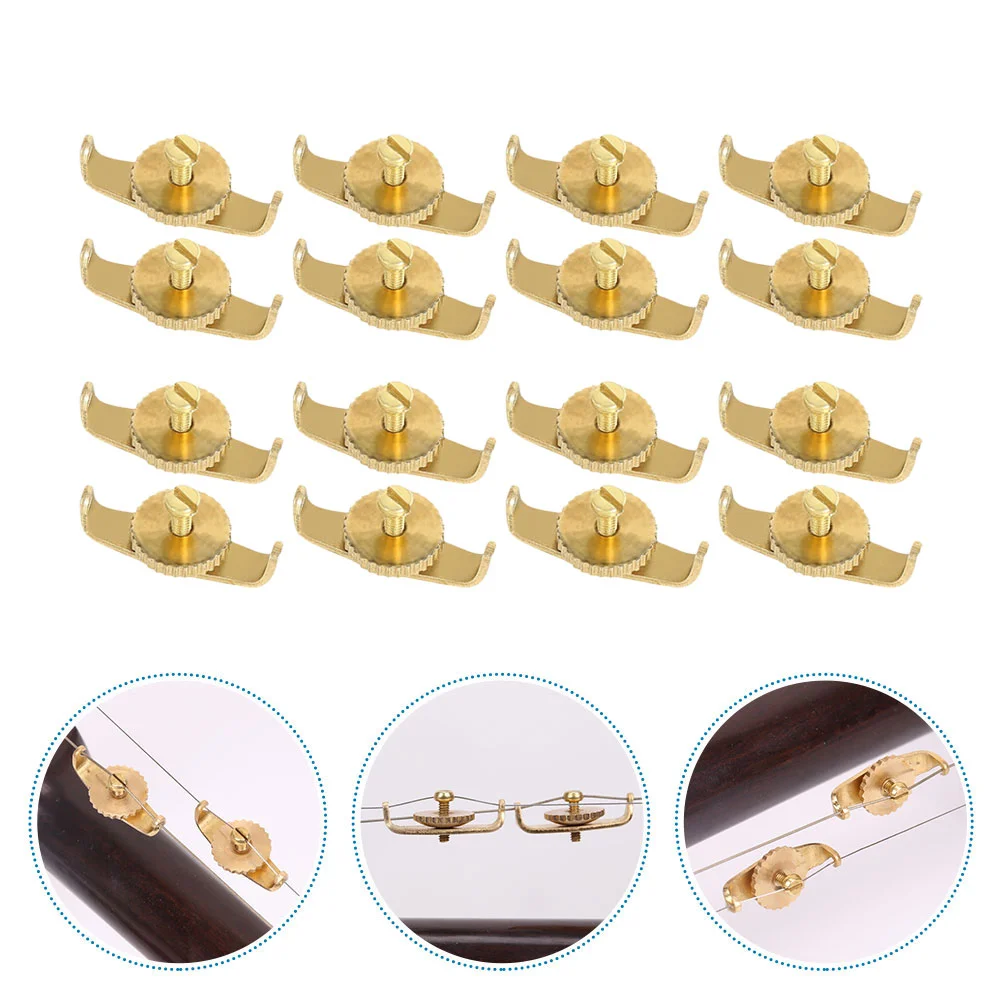 16pcs Pure Copper Erhu Fine Tuners and String Adjusters Professional Tools for Easy and Accurate Erhu String Adjustment erhu accessories