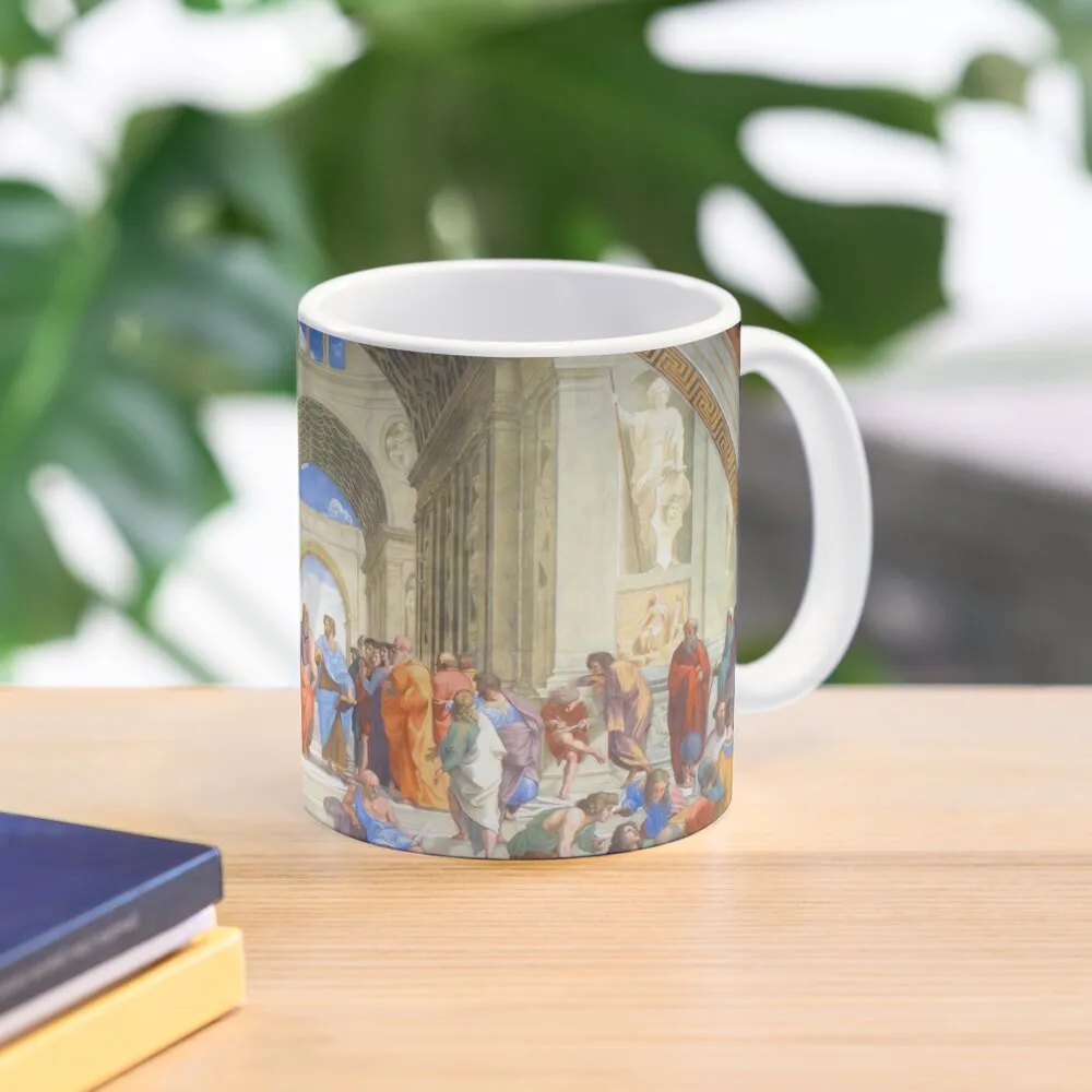 

School of Athens featuring Plato & Aristotle by Raphael, Italian fresco Coffee Mug Coffee Travel Mug Tea Cups Cups For Cafe