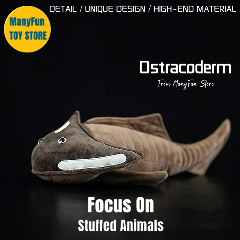 Ostracoderm Peluche Ad Alta Fedeltà Pesce Armato Plushie Paleontologia Pteraspid Peluche Realistico Paleozoico Peluche Giocattoli