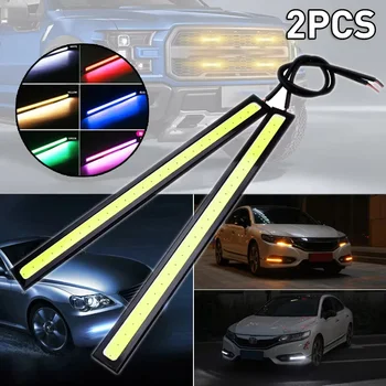 LED Car COB luci di marcia diurna striscia SuperBright Low cosuusion Auto DRL fendinebbia lampada di guida 12V DRL lampada d'atmosfera impermeabile