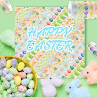 12Rolls Easter Day Bunny Egg Pattern Masking Tape DIY Handbook Material Sticker Washi Tape Scrapbooking Birthday Gift Supplies 2