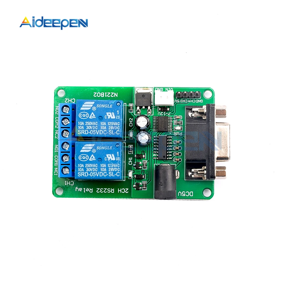 Módulo De Relé De 2 Canales Rs232 Protocolo Uart Db9 Interfa | Cuotas - Foto 10