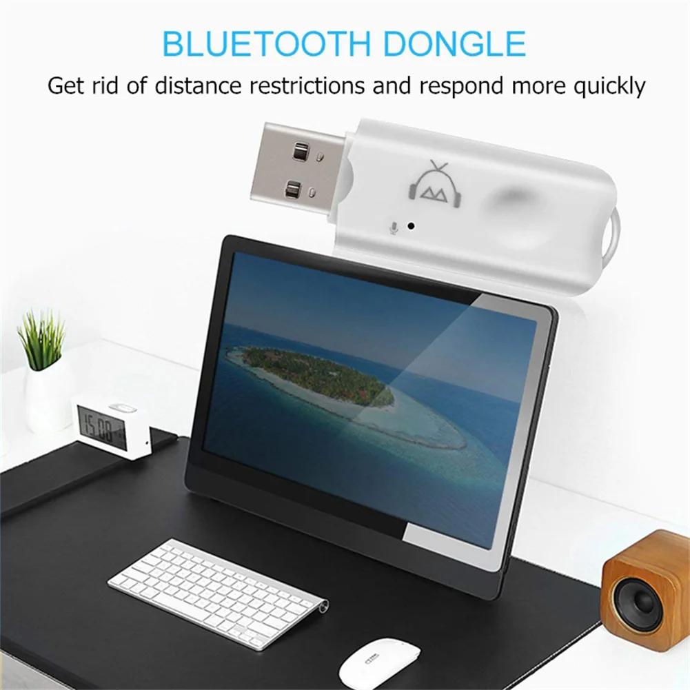 External Usb compatible Music Receiver Wireless Audio Adapter With Microphone Compatible For Mobile Phone Hands-free Calling