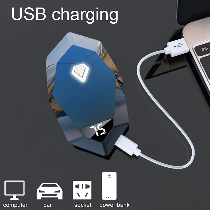 2025 New Laser Electric Lighter Rechargeable Pocket Plasma Lighter Windproof Type-C Portable Electronic